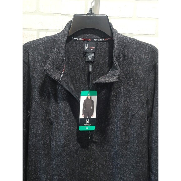 SPYDER Women's XL Half Zip Stretch Fleece Mock Neck Active Top Zip Pocket NWT - Picture 11 of 16